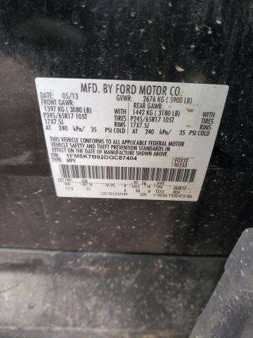 Photo 9 VIN: 1FM5K7B92DGC87404 - FORD EXPLORER 