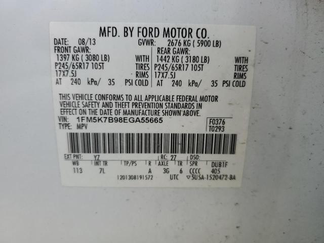 Photo 13 VIN: 1FM5K7B98EGA55665 - FORD EXPLORER 