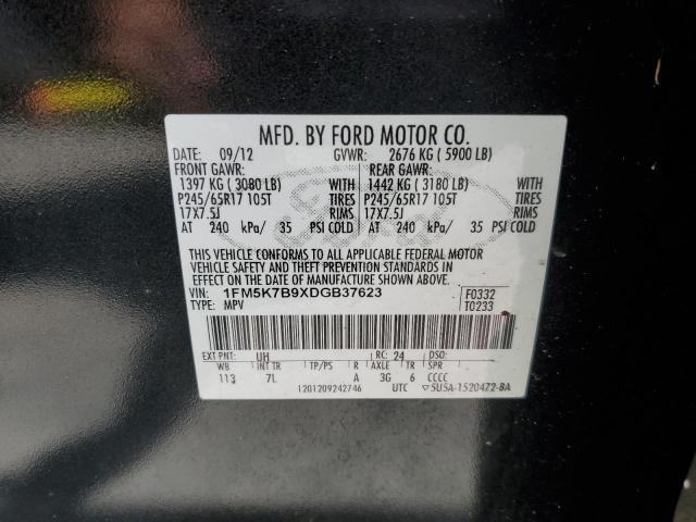 Photo 12 VIN: 1FM5K7B9XDGB37623 - FORD EXPLORER 