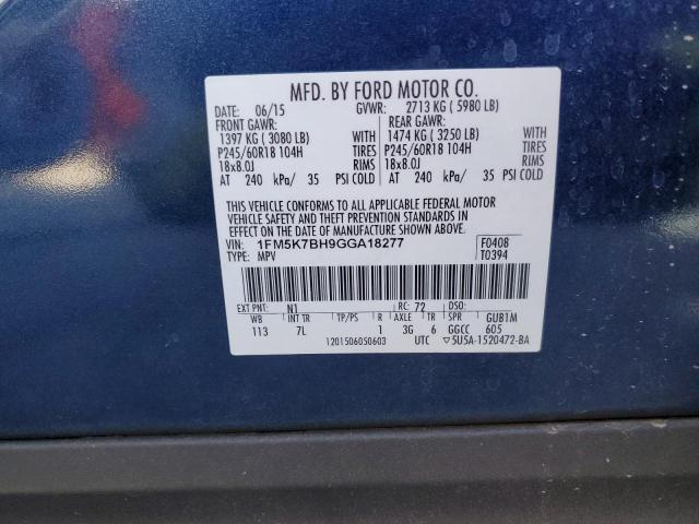 Photo 12 VIN: 1FM5K7BH9GGA18277 - FORD EXPLORER 