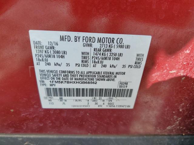 Photo 12 VIN: 1FM5K7BHXHGB68562 - FORD EXPLORER 