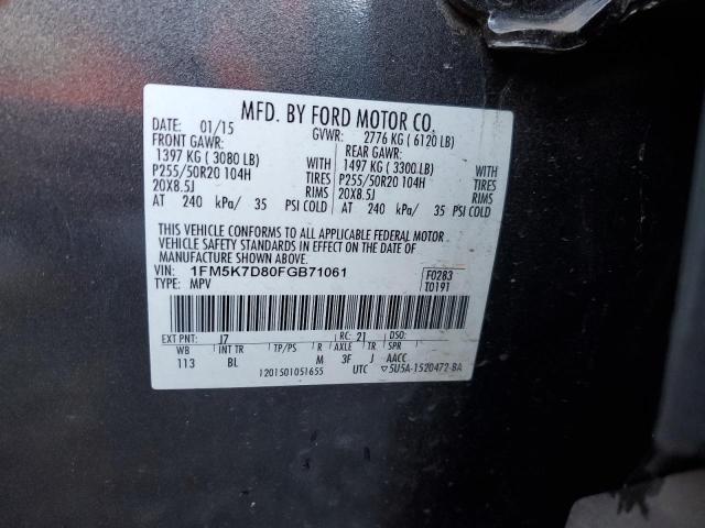 Photo 12 VIN: 1FM5K7D80FGB71061 - FORD EXPLORER X 