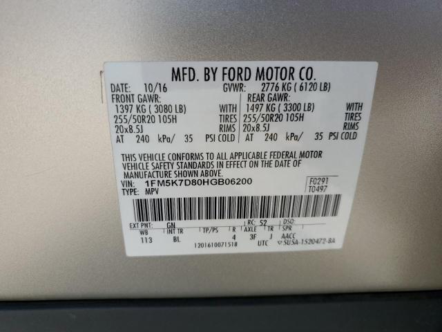 Photo 9 VIN: 1FM5K7D80HGB06200 - FORD EXPLORER X 