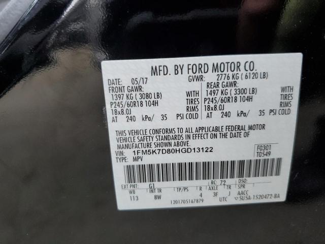 Photo 12 VIN: 1FM5K7D80HGD13122 - FORD EXPLORER 