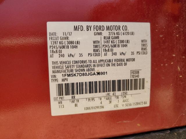 Photo 12 VIN: 1FM5K7D80JGA36901 - FORD EXPLORER X 