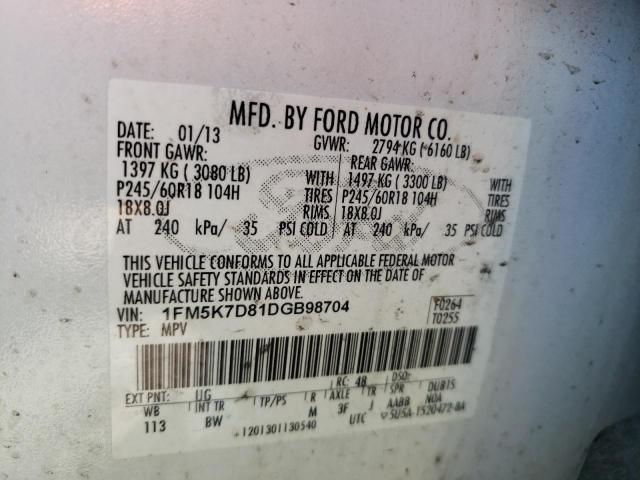 Photo 9 VIN: 1FM5K7D81DGB98704 - FORD EXPLORER X 