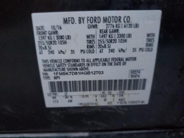 Photo 12 VIN: 1FM5K7D81HGB12703 - FORD EXPLORER X 