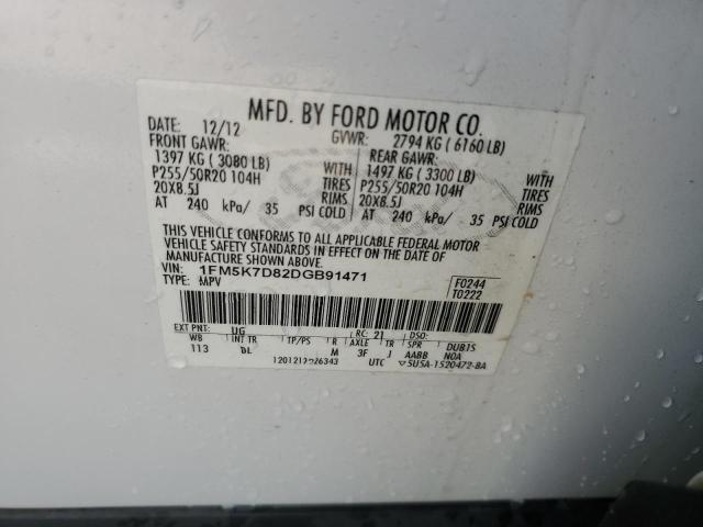 Photo 12 VIN: 1FM5K7D82DGB91471 - FORD EXPLORER 