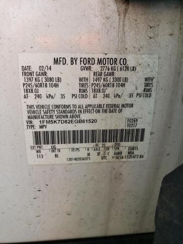 Photo 11 VIN: 1FM5K7D82EGB61520 - FORD EXPLORER X 