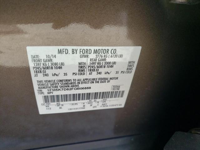 Photo 12 VIN: 1FM5K7D82FGB06888 - FORD EXPLORER X 