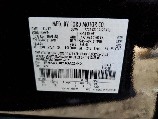 Photo 12 VIN: 1FM5K7D82JGA23440 - FORD EXPLORER X 