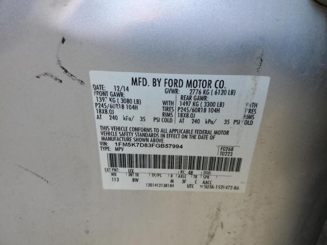 Photo 12 VIN: 1FM5K7D83FGB57994 - FORD EXPLORER X 