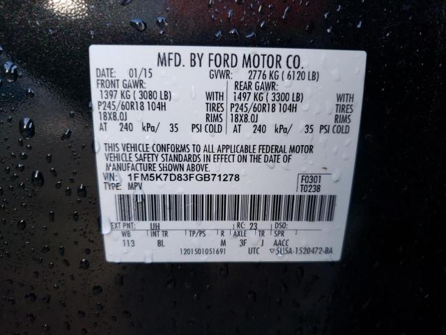 Photo 12 VIN: 1FM5K7D83FGB71278 - FORD EXPLORER 