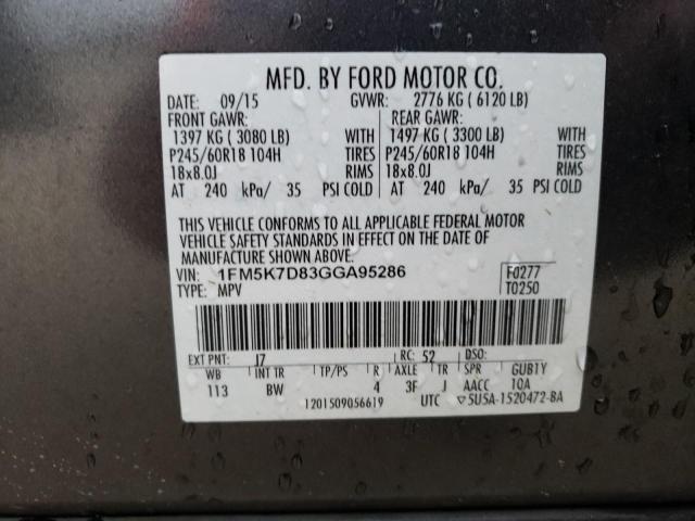 Photo 11 VIN: 1FM5K7D83GGA95286 - FORD EXPLORER 