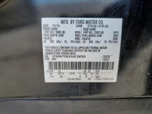 Photo 13 VIN: 1FM5K7D83GGC29763 - FORD EXPLORER X 