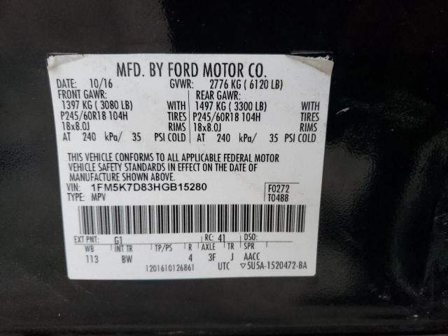 Photo 12 VIN: 1FM5K7D83HGB15280 - FORD EXPLORER X 