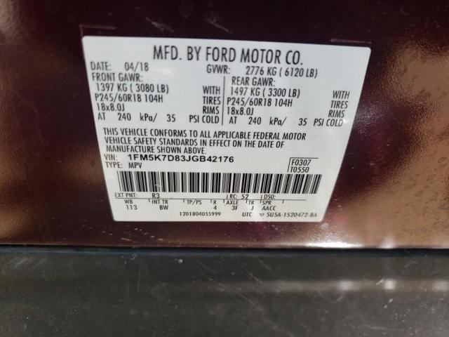 Photo 12 VIN: 1FM5K7D83JGB42176 - FORD EXPLORER 