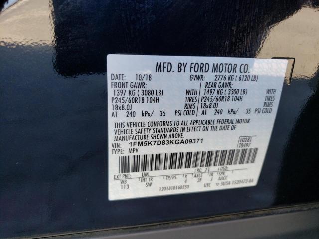 Photo 11 VIN: 1FM5K7D83KGA09371 - FORD EXPLORER X 