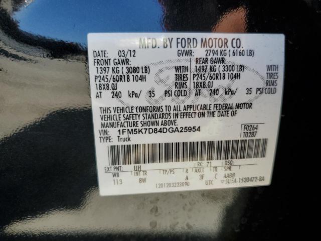 Photo 12 VIN: 1FM5K7D84DGA25954 - FORD EXPLORER 