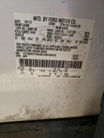 Photo 12 VIN: 1FM5K7D84DGB39002 - FORD EXPLORER X 