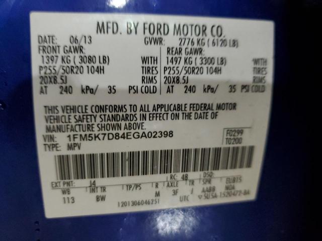 Photo 12 VIN: 1FM5K7D84EGA02398 - FORD EXPLORER X 