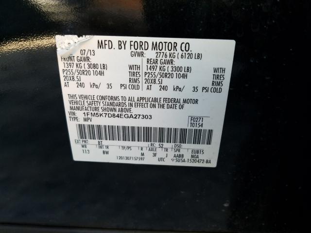 Photo 9 VIN: 1FM5K7D84EGA27303 - FORD EXPLORER X 