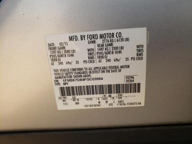 Photo 11 VIN: 1FM5K7D84FGC03994 - FORD EXPLORER 