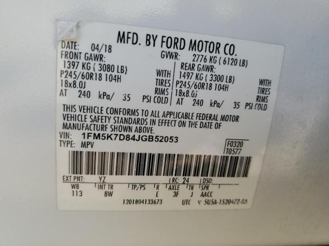 Photo 12 VIN: 1FM5K7D84JGB52053 - FORD EXPLORER 