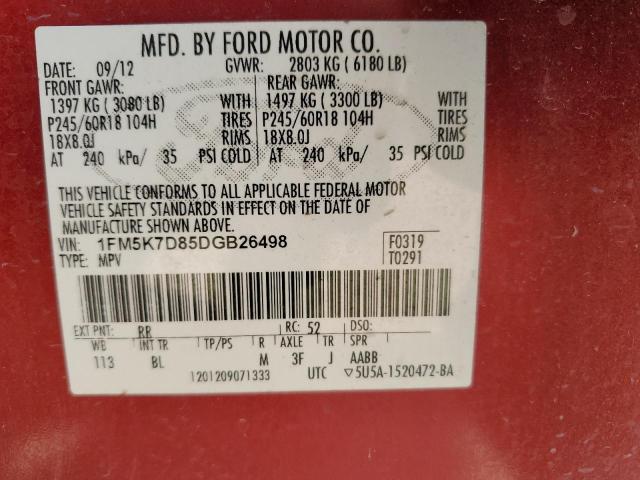 Photo 13 VIN: 1FM5K7D85DGB26498 - FORD EXPLORER X 