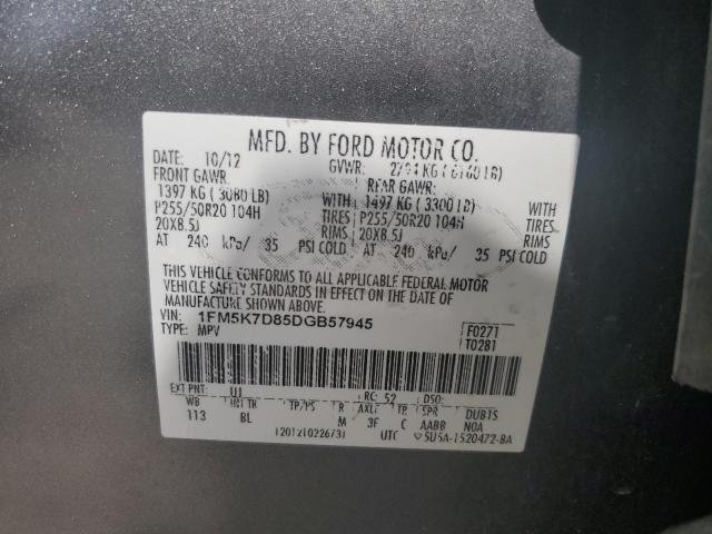 Photo 12 VIN: 1FM5K7D85DGB57945 - FORD EXPLORER 