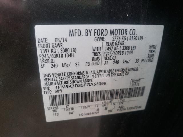 Photo 9 VIN: 1FM5K7D85FGA53099 - FORD EXPLORER X 