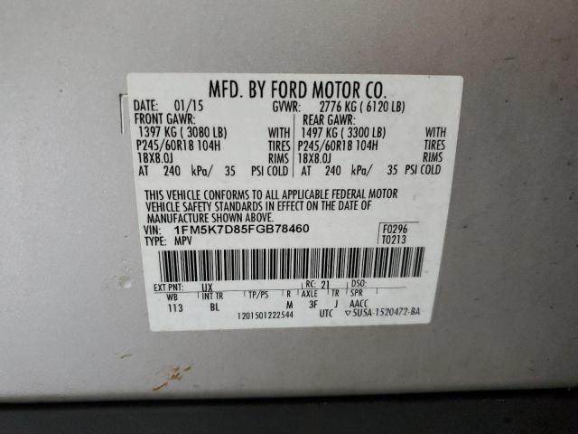 Photo 12 VIN: 1FM5K7D85FGB78460 - FORD EXPLORER X 