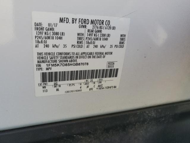 Photo 12 VIN: 1FM5K7D85HGB87078 - FORD EXPLORER X 