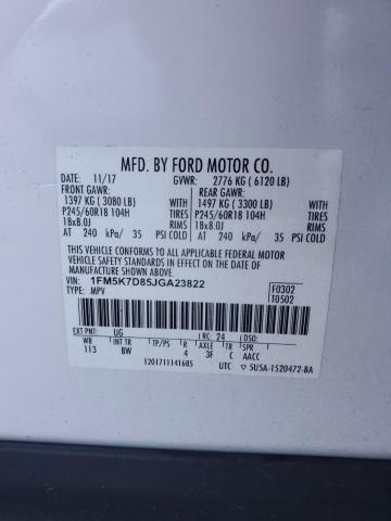 Photo 13 VIN: 1FM5K7D85JGA23822 - FORD EXPLORER X 