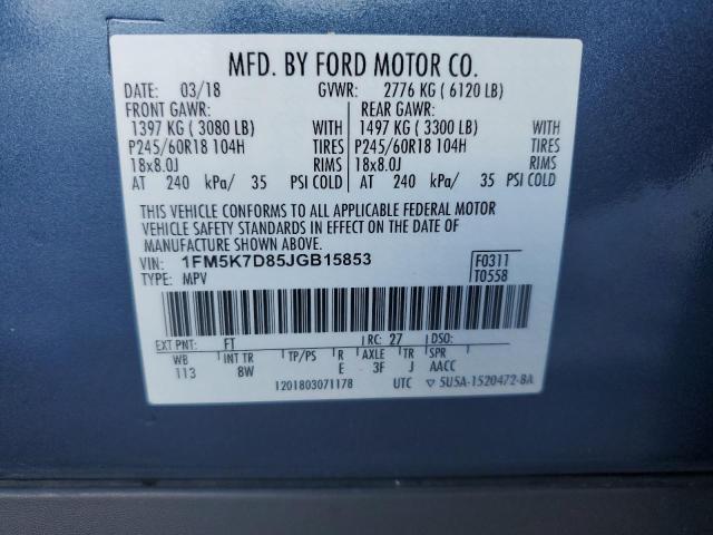 Photo 11 VIN: 1FM5K7D85JGB15853 - FORD EXPLORER 