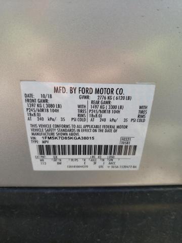 Photo 11 VIN: 1FM5K7D85KGA38015 - FORD EXPLORER 