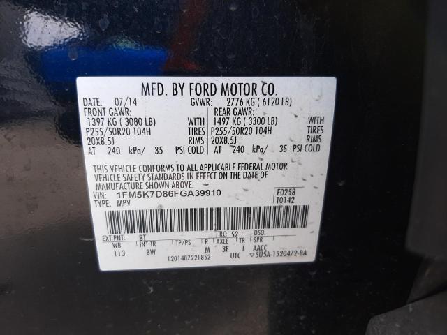 Photo 11 VIN: 1FM5K7D86FGA39910 - FORD EXPLORER X 