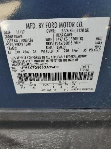 Photo 12 VIN: 1FM5K7D86JGA35428 - FORD EXPLORER 