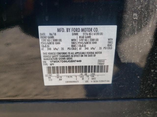 Photo 12 VIN: 1FM5K7D86JGB87449 - FORD EXPLORER 