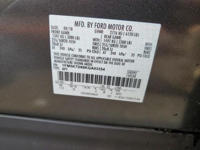 Photo 12 VIN: 1FM5K7D86KGA03354 - FORD EXPLORER X 