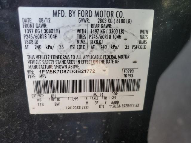 Photo 13 VIN: 1FM5K7D87DGB21772 - FORD EXPLORER X 