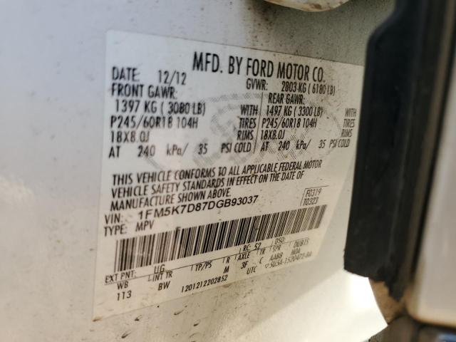 Photo 12 VIN: 1FM5K7D87DGB93037 - FORD EXPLORER X 