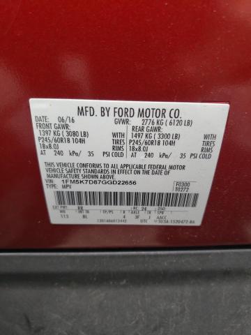 Photo 12 VIN: 1FM5K7D87GGD22656 - FORD EXPLORER 