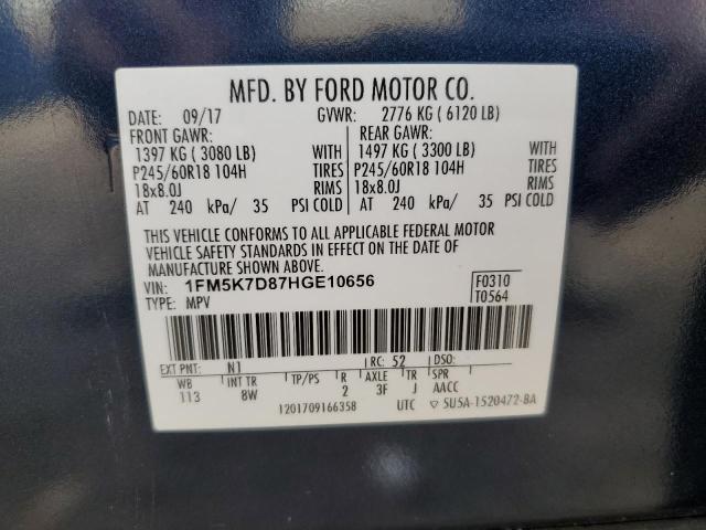 Photo 12 VIN: 1FM5K7D87HGE10656 - FORD EXPLORER X 