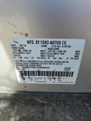 Photo 12 VIN: 1FM5K7D87JGB98508 - FORD EXPLORER 