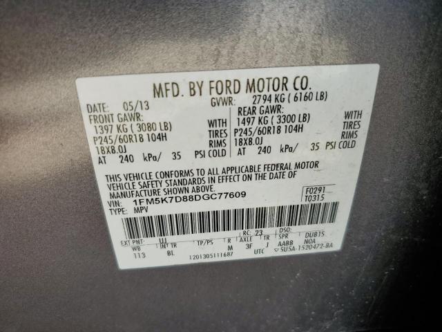 Photo 9 VIN: 1FM5K7D88DGC77609 - FORD EXPLORER X 