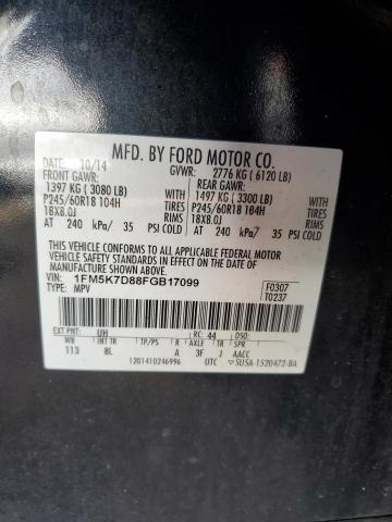 Photo 12 VIN: 1FM5K7D88FGB17099 - FORD EXPLORER X 