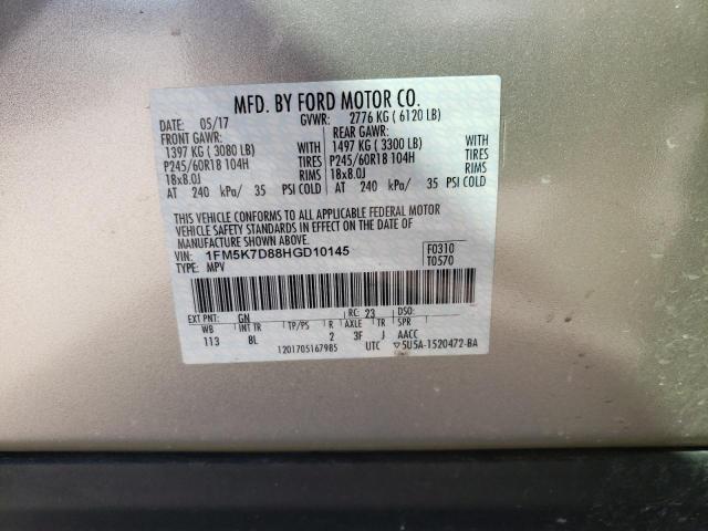 Photo 12 VIN: 1FM5K7D88HGD10145 - FORD EXPLORER X 