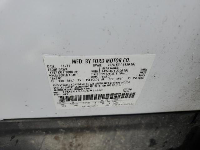 Photo 12 VIN: 1FM5K7D88JGA33891 - FORD EXPLORER X 