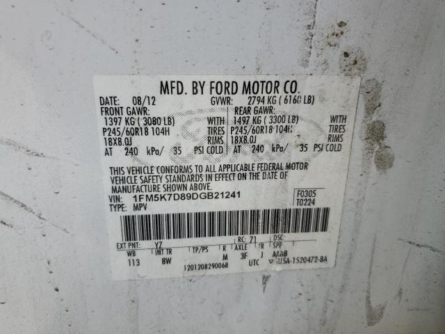 Photo 12 VIN: 1FM5K7D89DGB21241 - FORD EXPLORER 